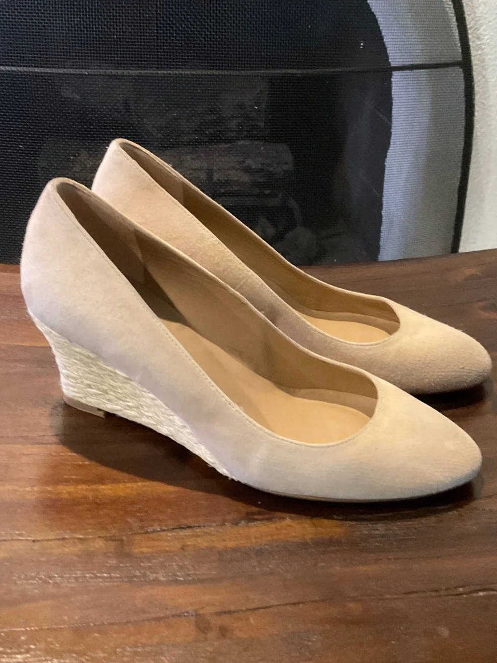LK Bennett Eevi Tan Suede Espadrilles Size EU 37/US 6.5/7